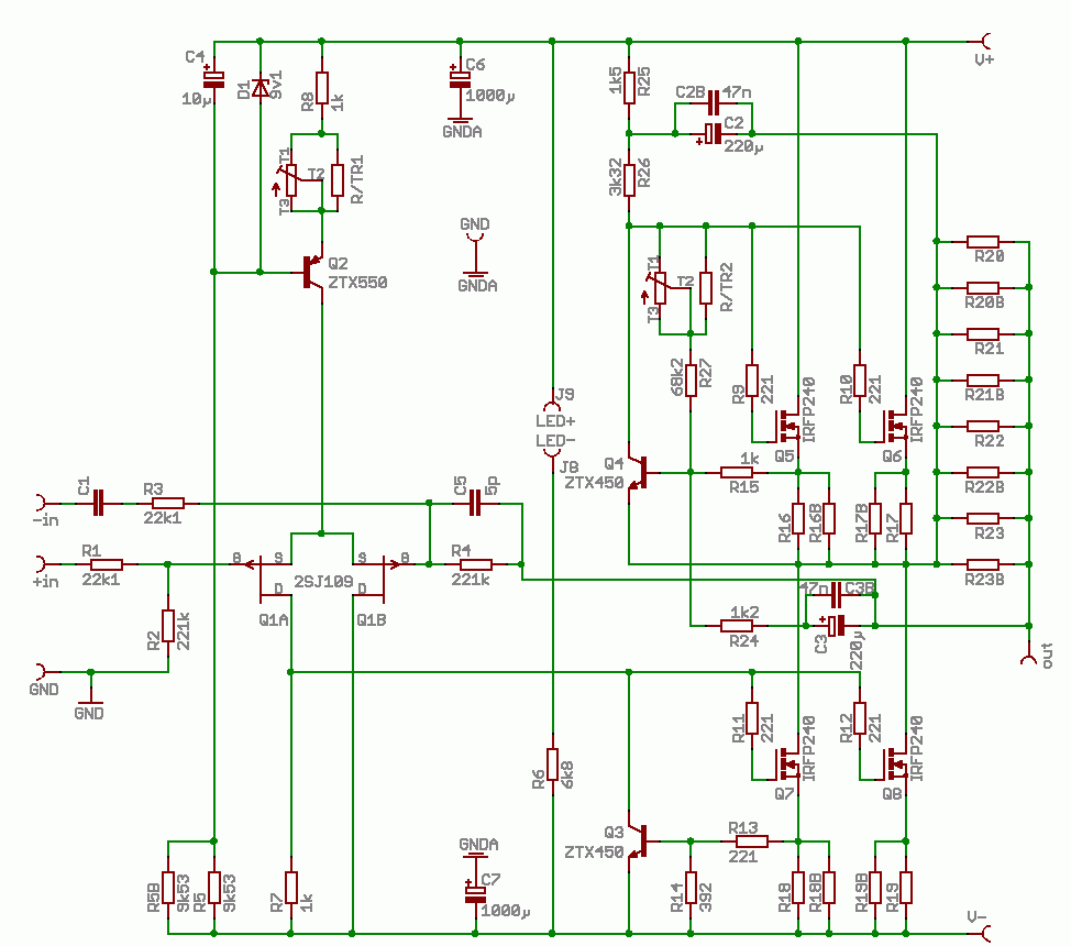 wittnet.de First Watt AlephJ Schaltplan RC8